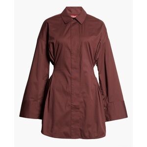 NWT STAUD Cindy Shirtdress in Merlot